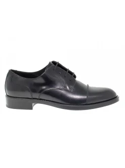 Antica Cuoieria Lace-Up Shoes Stile Inglese In Black Brushed^Men Lace-Up Shoes