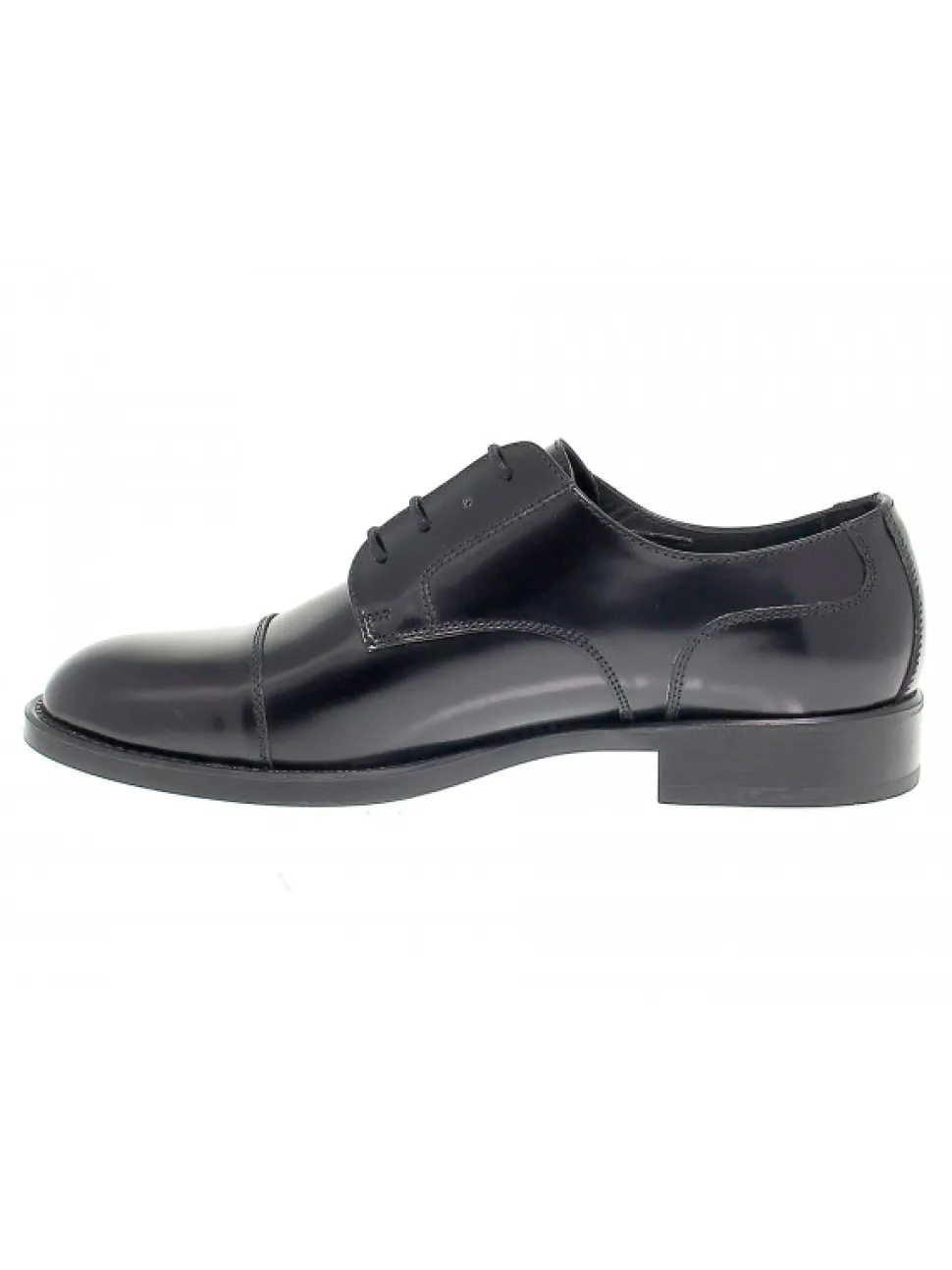 Antica Cuoieria Lace-Up Shoes Stile Inglese In Black Brushed^Men Lace-Up Shoes