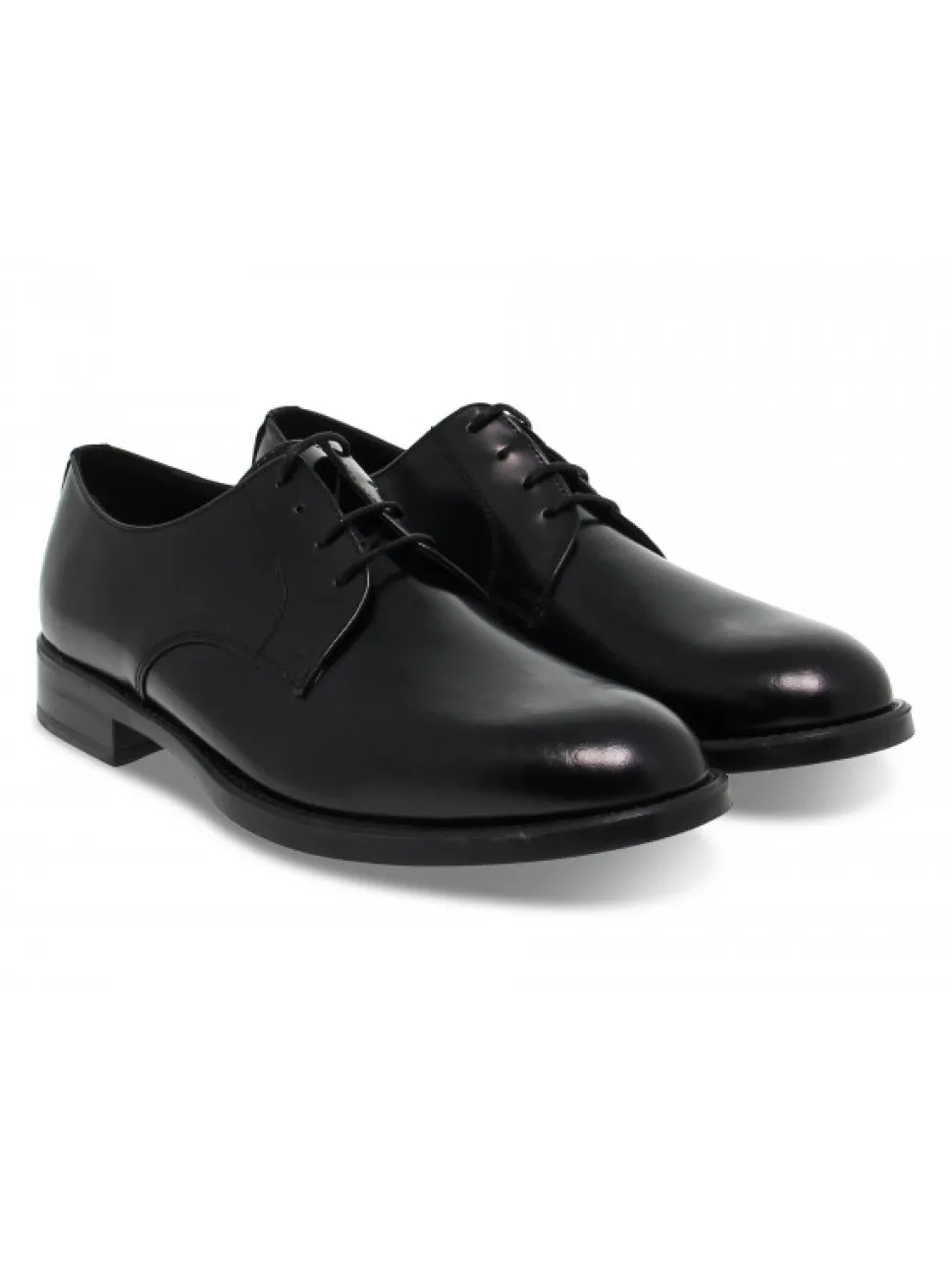 Antica Cuoieria Lace-Up Shoes Stile Inglese In Black Brushed^Men Lace-Up Shoes