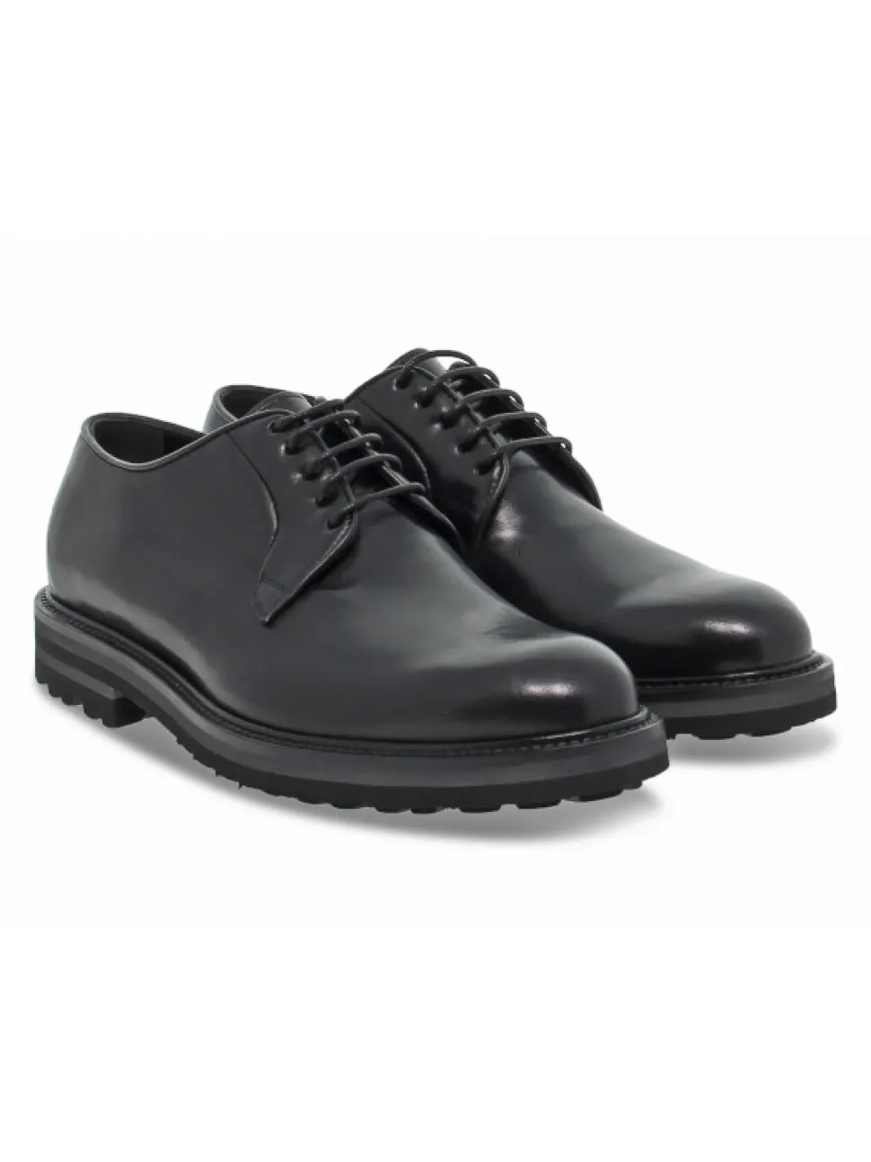 Artisti e Artigiani Lace-Up Shoes Stile Inglese In Black Leather^Men Lace-Up Shoes