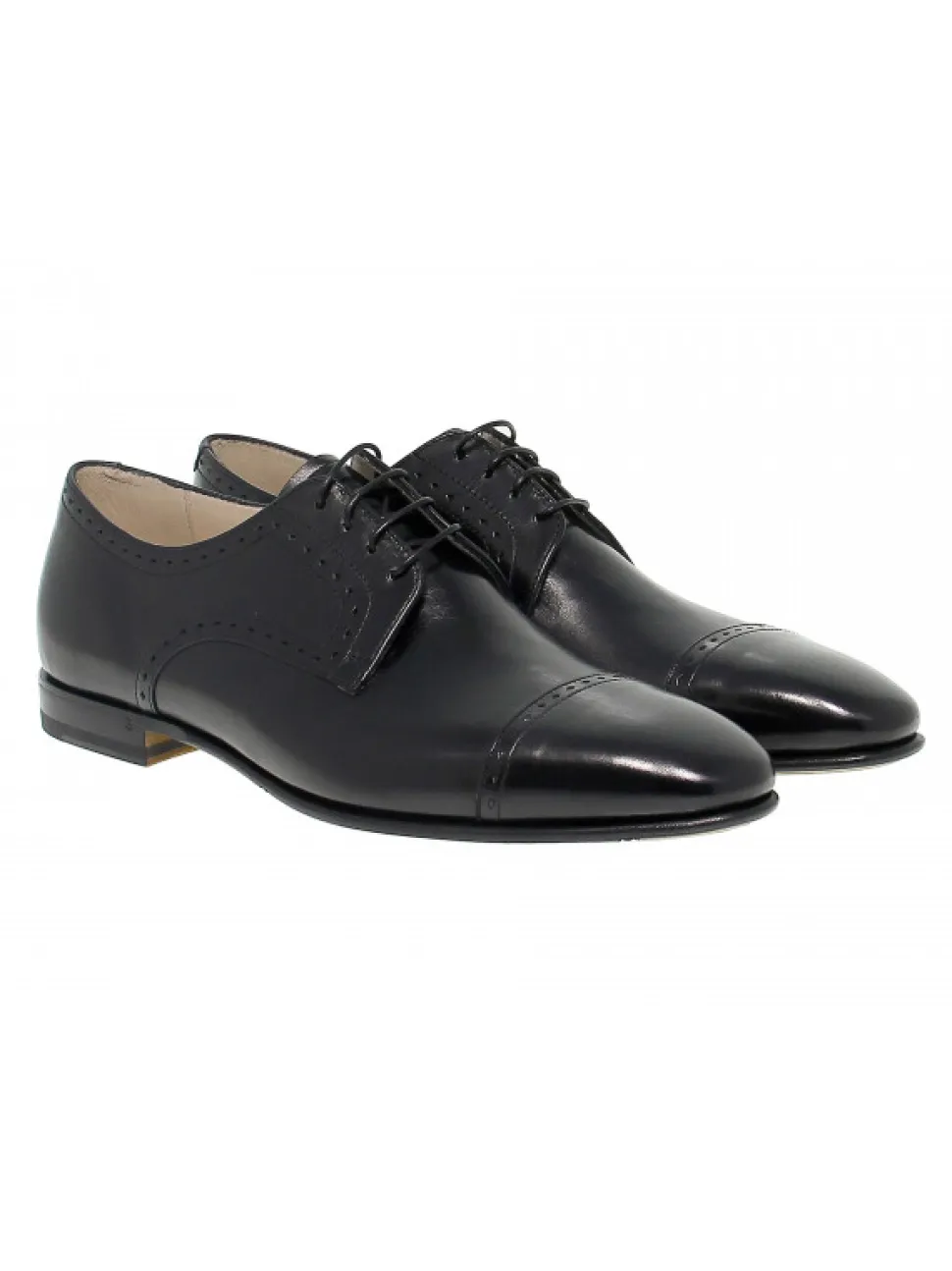 Fabi Lace-Up Shoes In Black Leather^Men Lace-Up Shoes