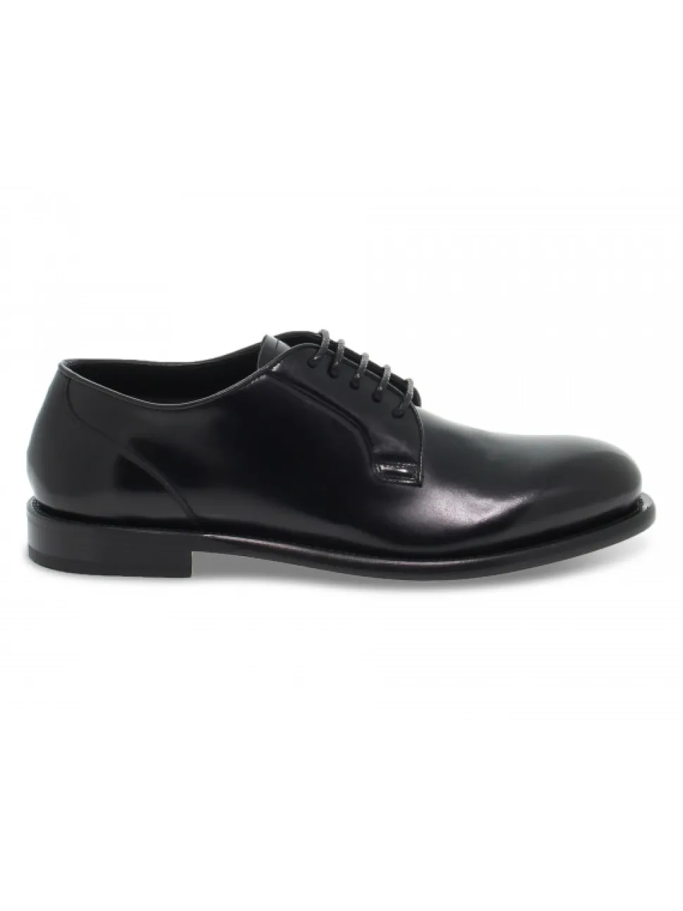 Fabi Lace-Up Shoes Stile Inglese In Black Leather^Men Lace-Up Shoes