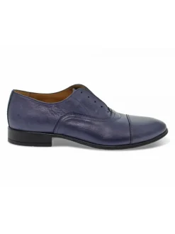 Guidi Calzature Lace-Up Shoes Stile Inglese In Blue Leather^Men Lace-Up Shoes
