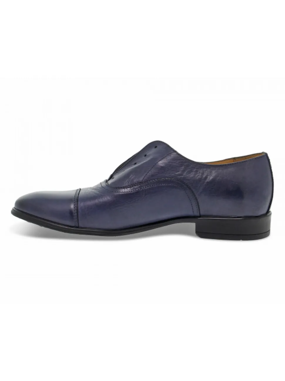 Guidi Calzature Lace-Up Shoes Stile Inglese In Blue Leather^Men Lace-Up Shoes