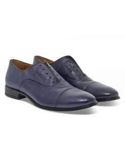 Guidi Calzature Lace-Up Shoes Stile Inglese In Blue Leather^Men Lace-Up Shoes