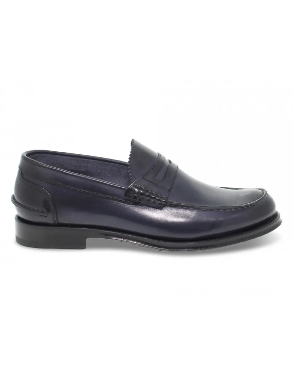 Brecos Loafer College In Blue Leather^Men Loafers