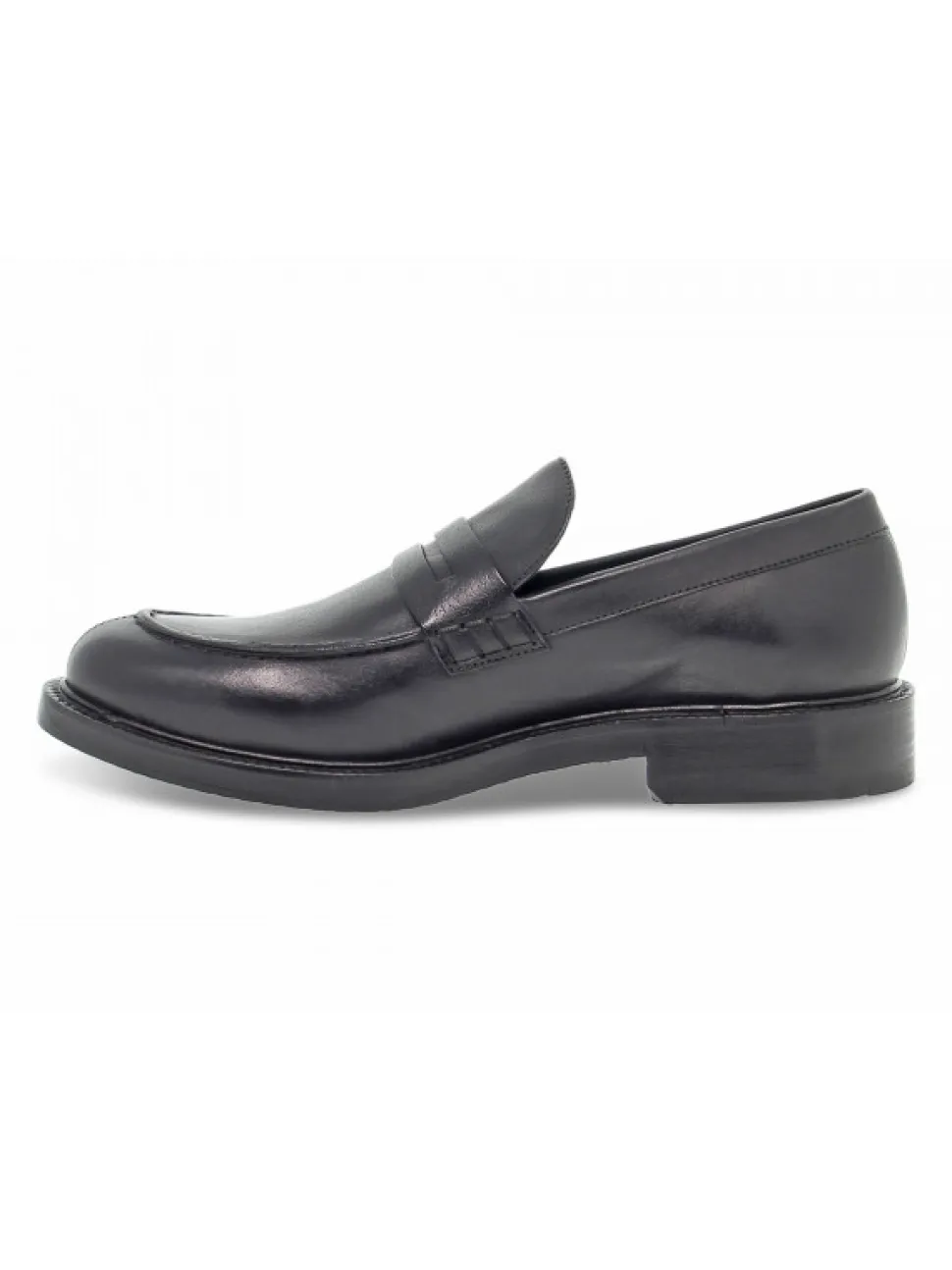 Ernesto Dolani Loafer Stile Inglese In Black Leather^Men Loafers
