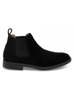 Antica Cuoieria Low Boot Stile Inglese In Black Suede Leather^Men Low Boots