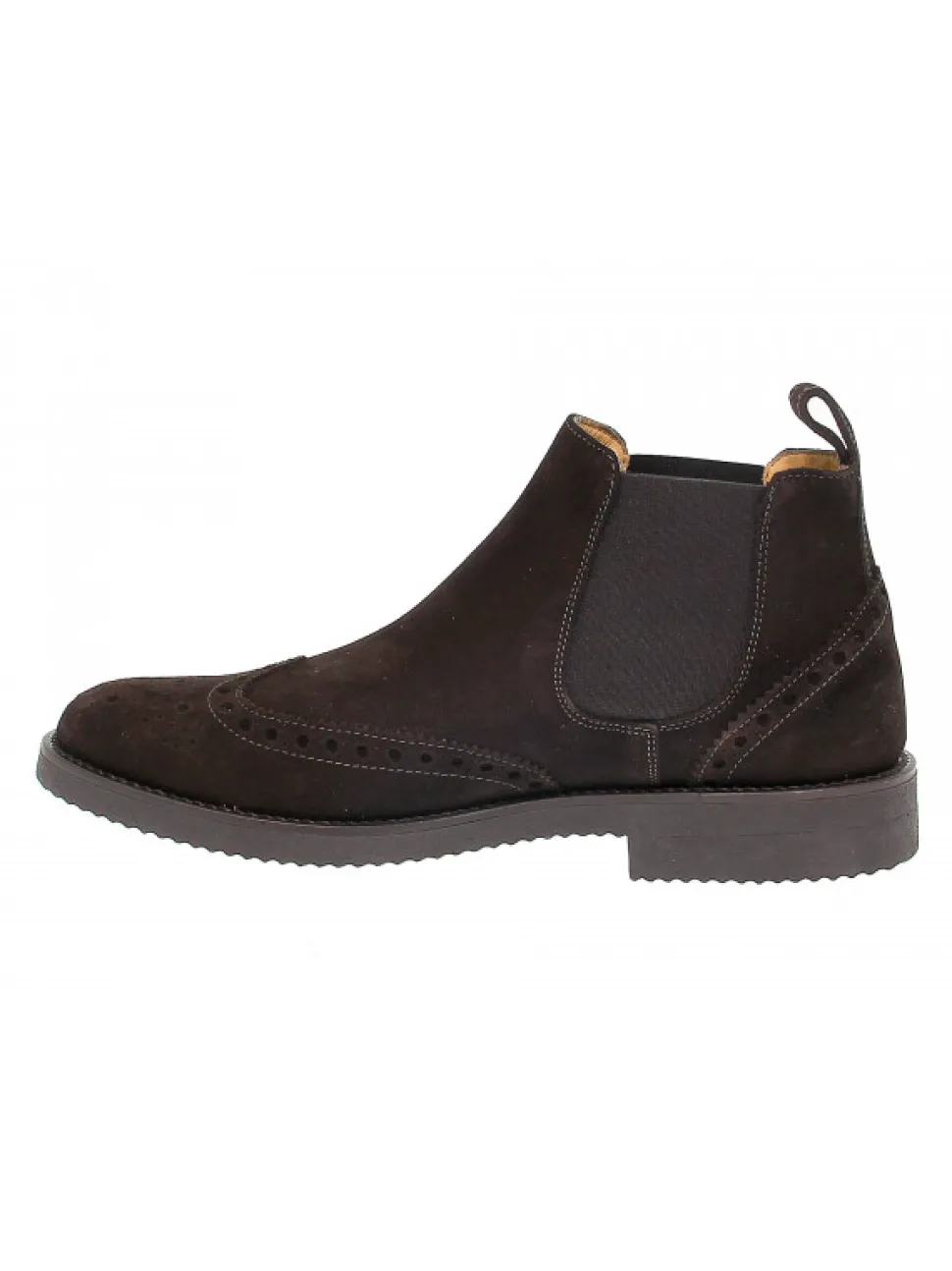 Antica Cuoieria Low Boot Stile Inglese In Brown Suede Leather^Men Low Boots