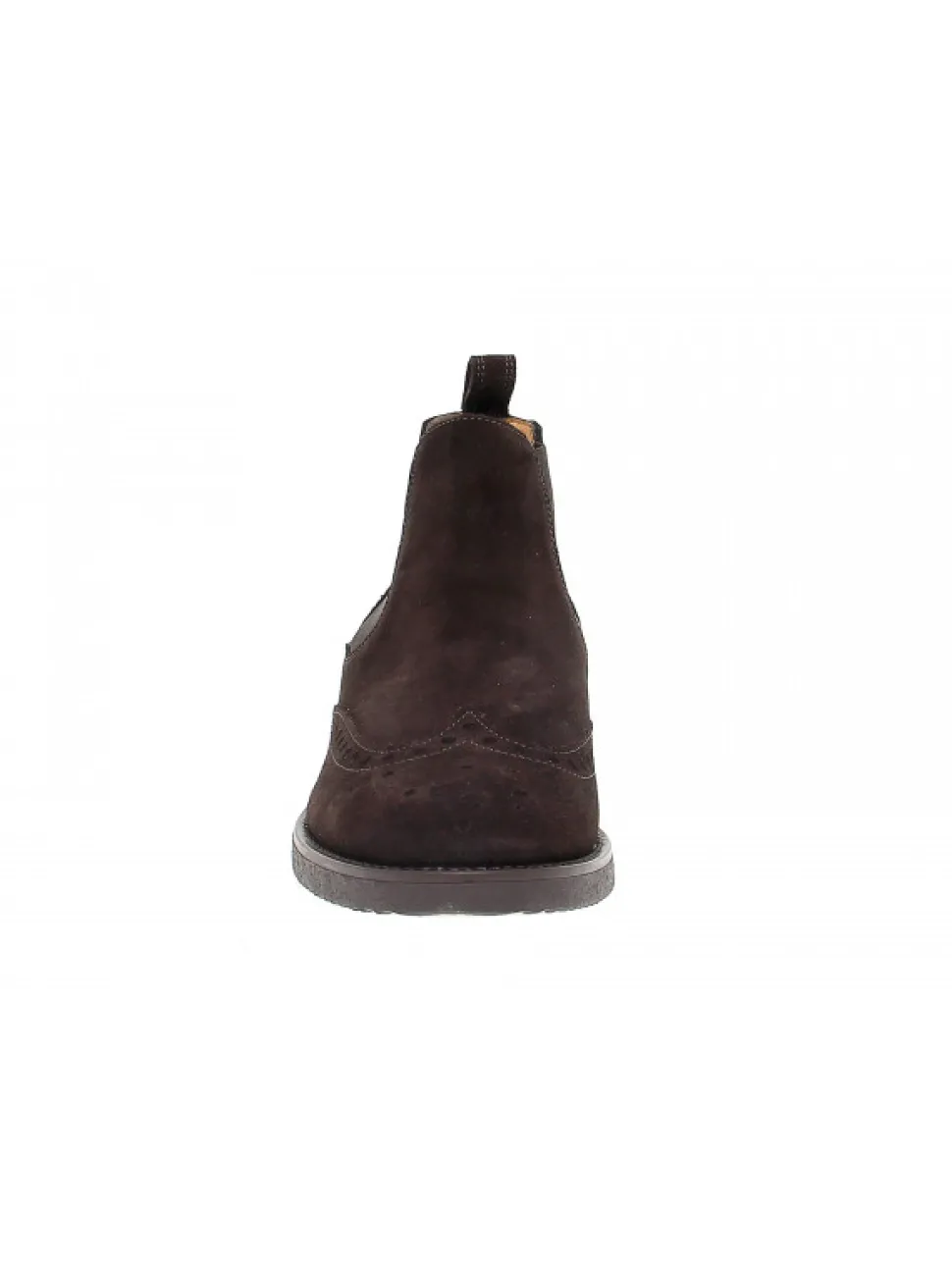 Antica Cuoieria Low Boot Stile Inglese In Brown Suede Leather^Men Low Boots