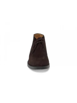 Antica Cuoieria Low Boot Stile Inglese In Brown Suede Leather^Men Low Boots