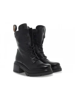 A.S.98 Low Boot Easy In Black Leather^Women Low Boots