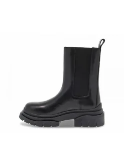 Ash Low Boot Storm High Beatle In Black Leather^Women Low Boots