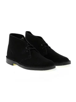 Clarks Low Boot Desert Boot In Black Suede Leather^Men Low Boots