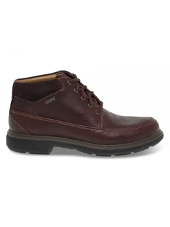 Clarks Low Boot Goretex In Dark Brown Leather^Men Low Boots