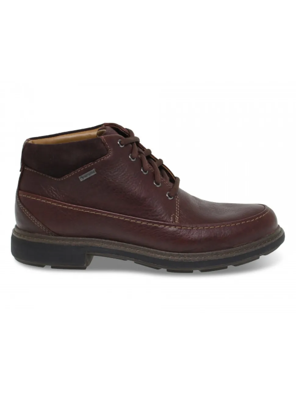 Clarks Low Boot Goretex In Dark Brown Leather^Men Low Boots