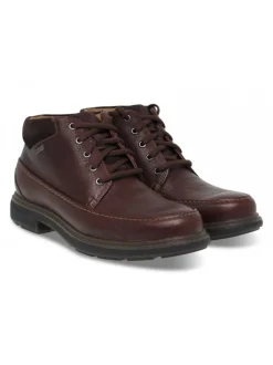 Clarks Low Boot Goretex In Dark Brown Leather^Men Low Boots