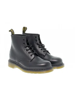 Dr. Martens Low Boot 6 Eye Boot In Black Leather^Women Low Boots