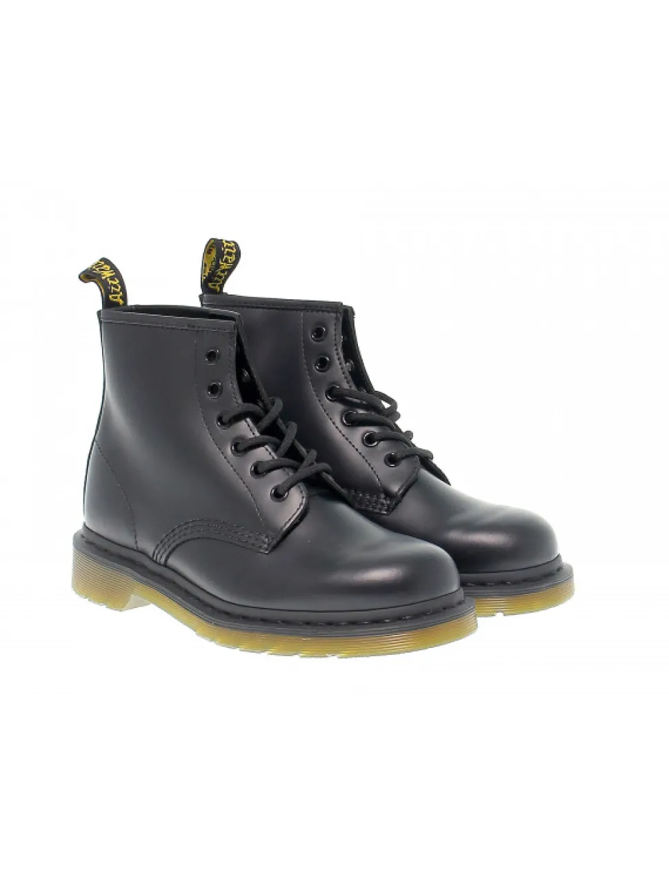 Dr. Martens Low Boot 6 Eye Boot In Black Leather^Women Low Boots