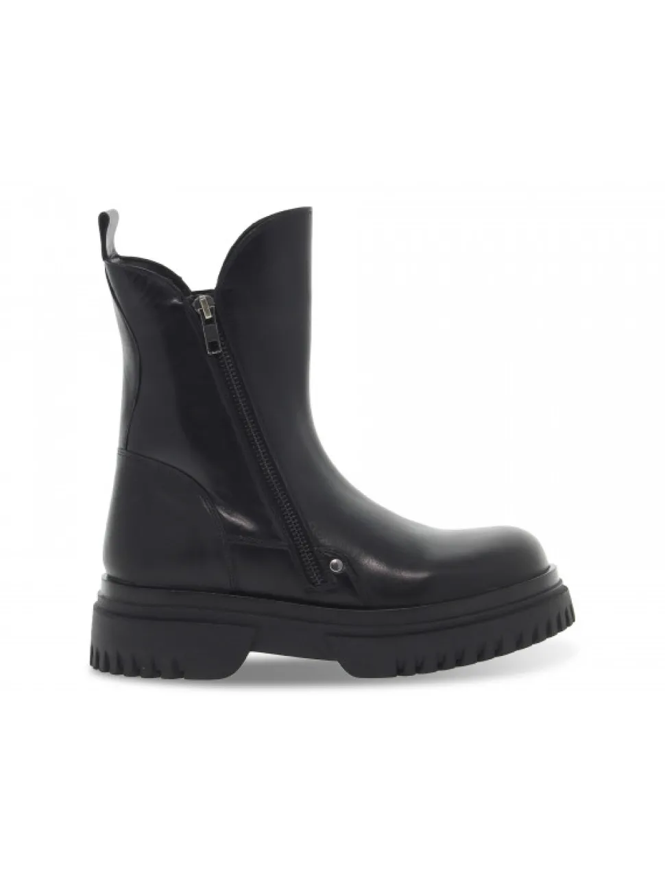 Emanuèlle Vee Low Boot Emanuelle Vee Tronchetto Zip Lato In Black Leather^Women Low Boots