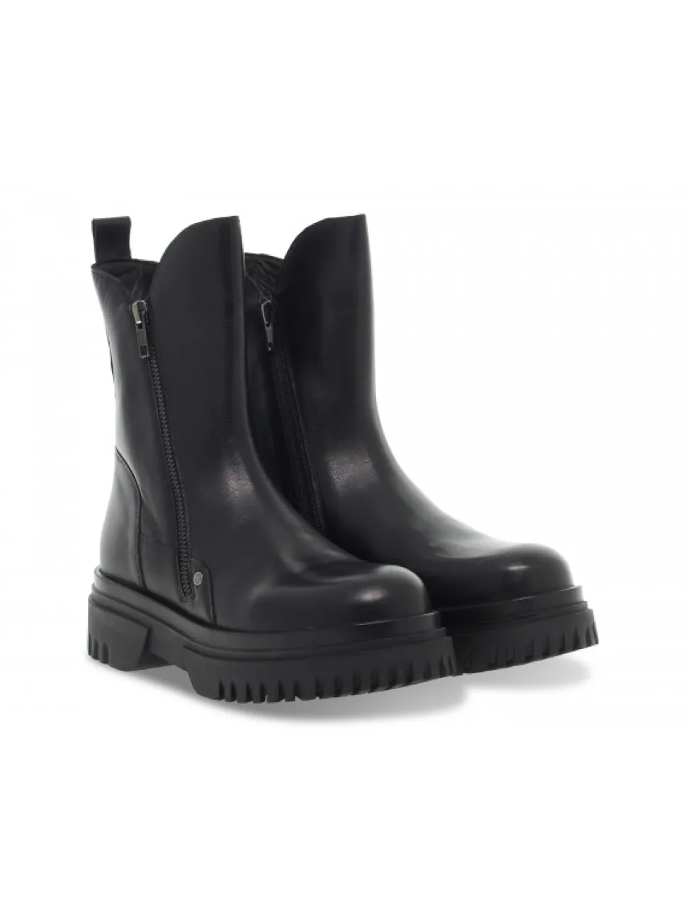 Emanuèlle Vee Low Boot Emanuelle Vee Tronchetto Zip Lato In Black Leather^Women Low Boots