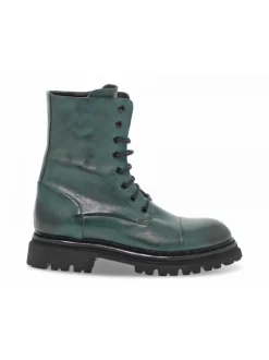 Guidi Calzature Low Boot Anfibio Stile Inglese In Green Leather^Women Low Boots
