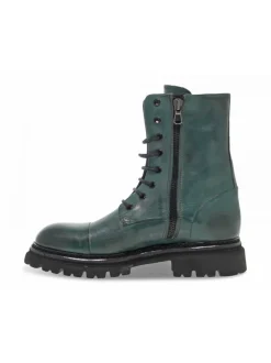 Guidi Calzature Low Boot Anfibio Stile Inglese In Green Leather^Women Low Boots