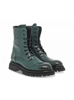 Guidi Calzature Low Boot Anfibio Stile Inglese In Green Leather^Women Low Boots
