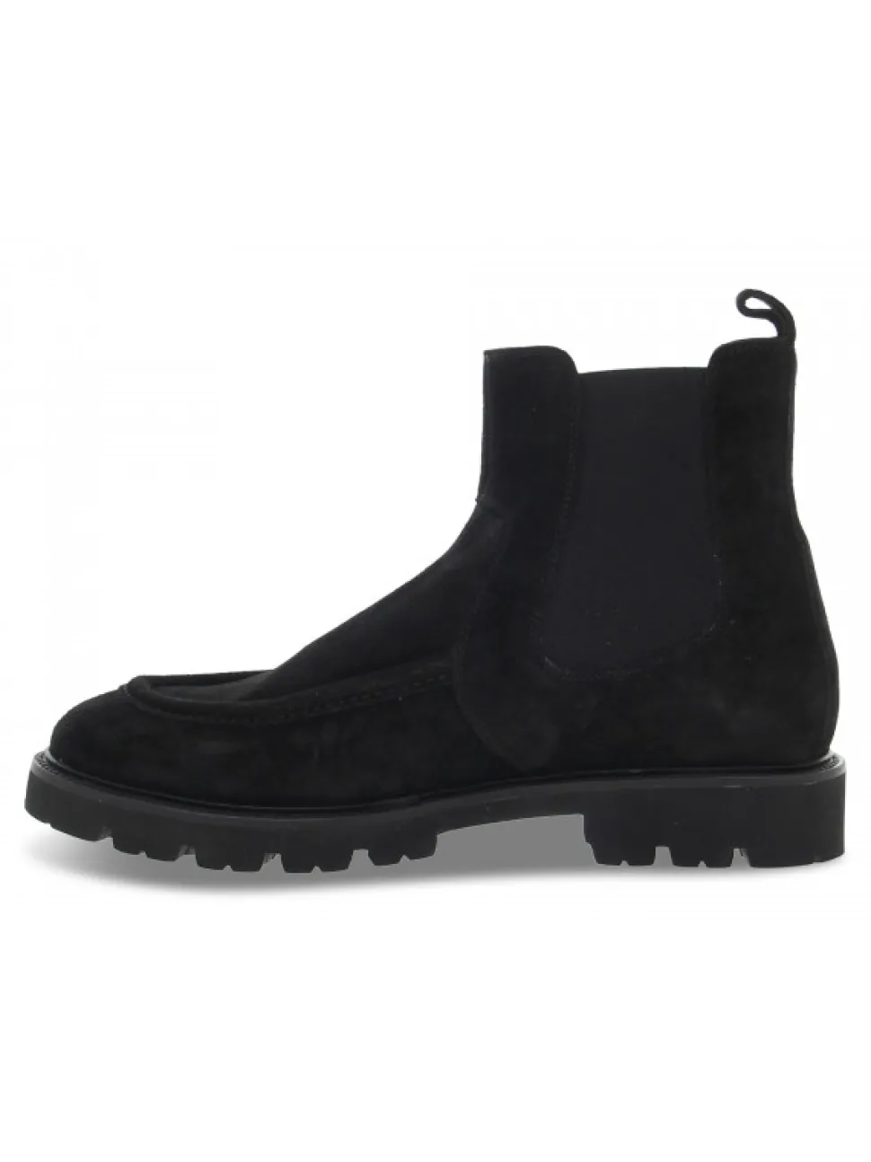 Guidi Calzature Low Boot Stile Inglese In Black Suede Leather^Men Low Boots