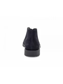 Guidi Calzature Low Boot Stile Inglese In Blue Suede Leather^Men Low Boots