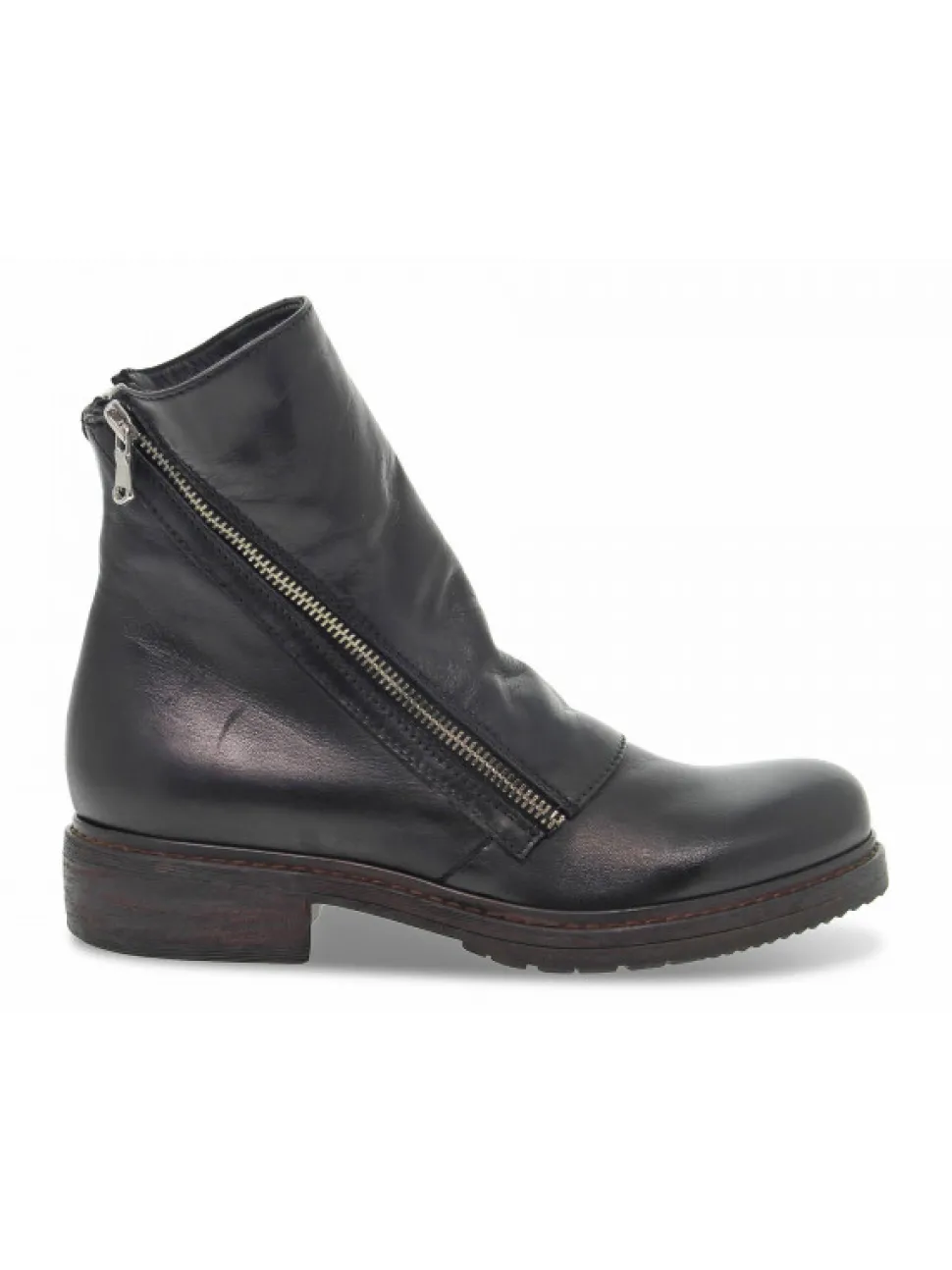 Guidi Calzature Low Boot Beatles 2 Zip In Black Leather^Women Low Boots