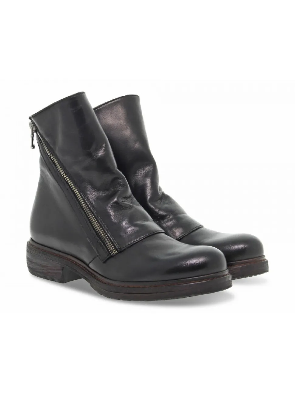 Guidi Calzature Low Boot Beatles 2 Zip In Black Leather^Women Low Boots