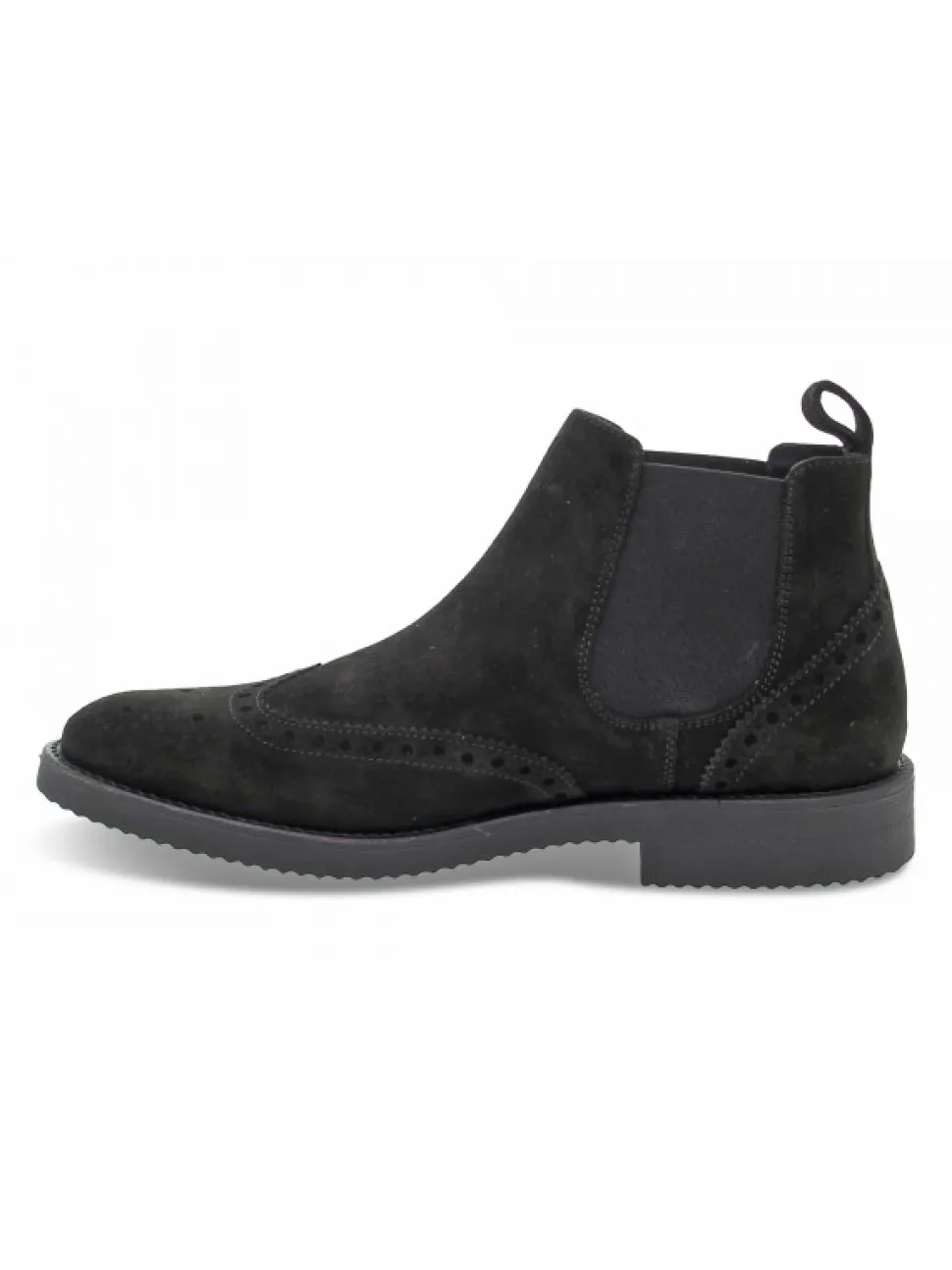 Guidi Calzature Low Boot Stile Inglese In Black Suede Leather^Men Low Boots