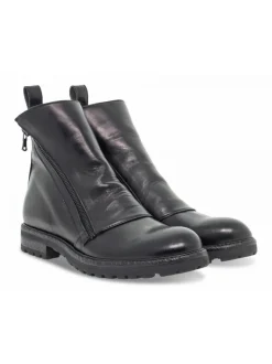 Guidi Calzature Low Boot Beatles 2 Zip In Black Leather^Men Low Boots
