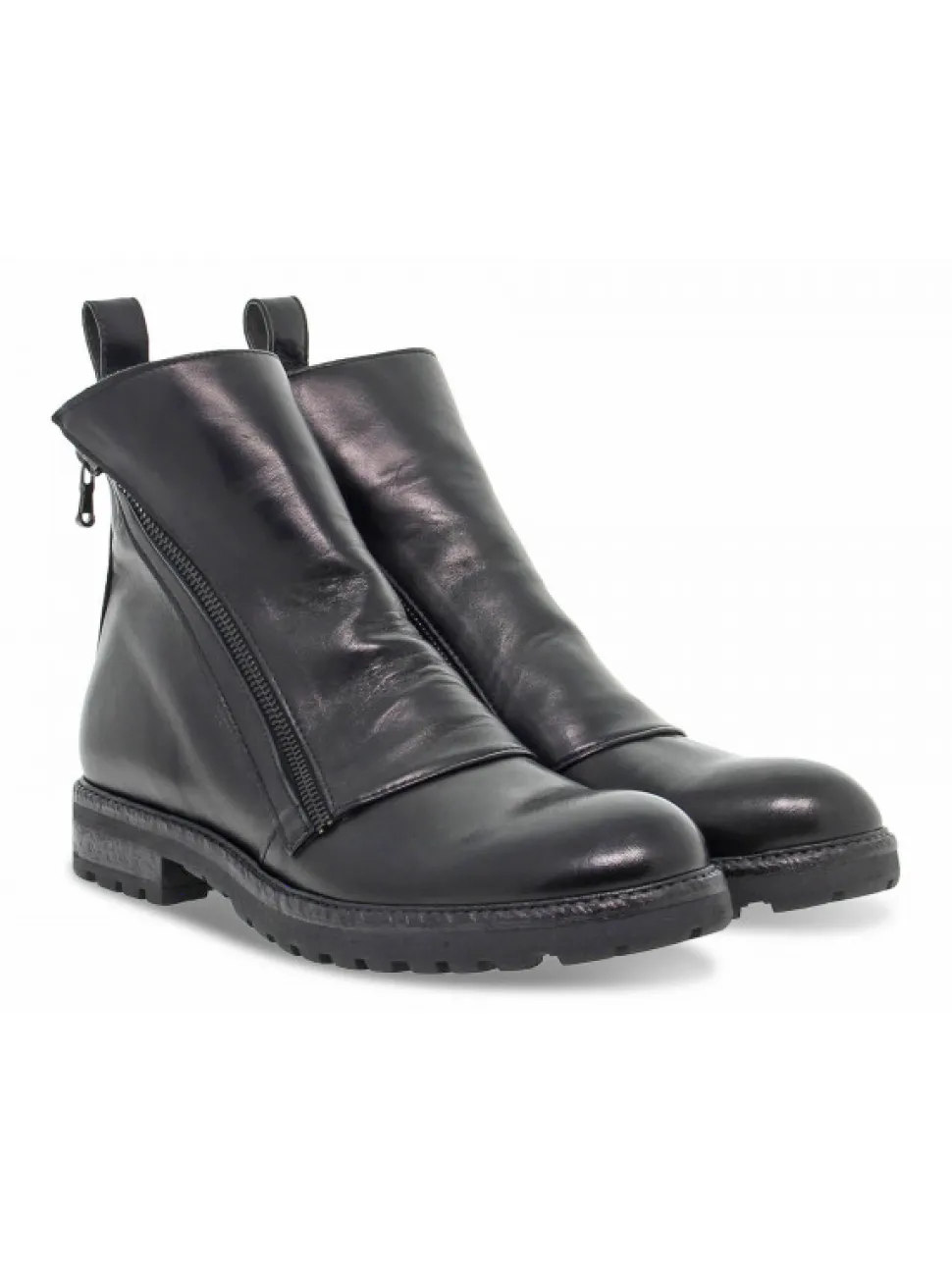 Guidi Calzature Low Boot Beatles 2 Zip In Black Leather^Men Low Boots