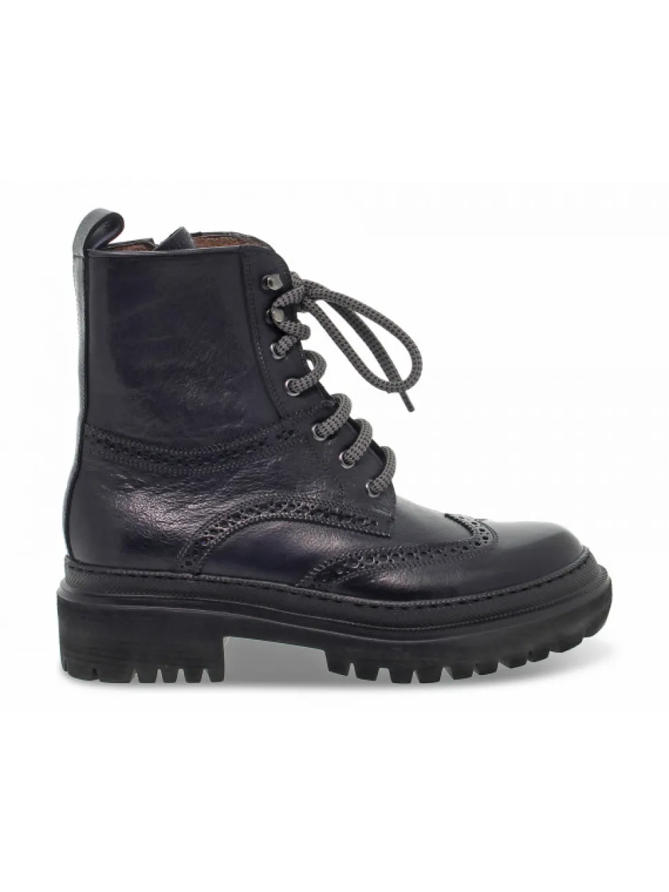 Guidi Calzature Low Boot Stile Inglese In Blue Leather^Women Low Boots