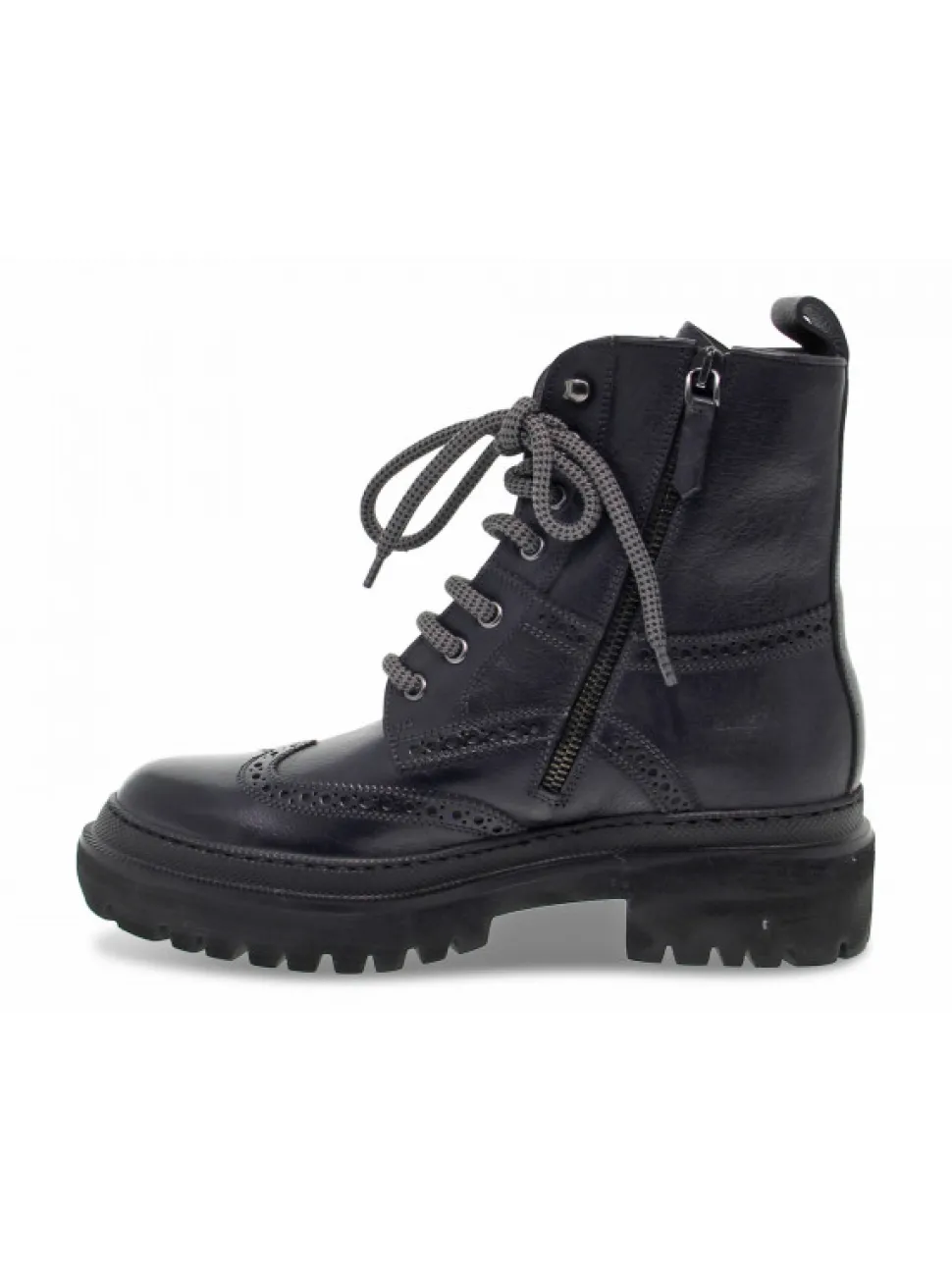 Guidi Calzature Low Boot Stile Inglese In Blue Leather^Women Low Boots
