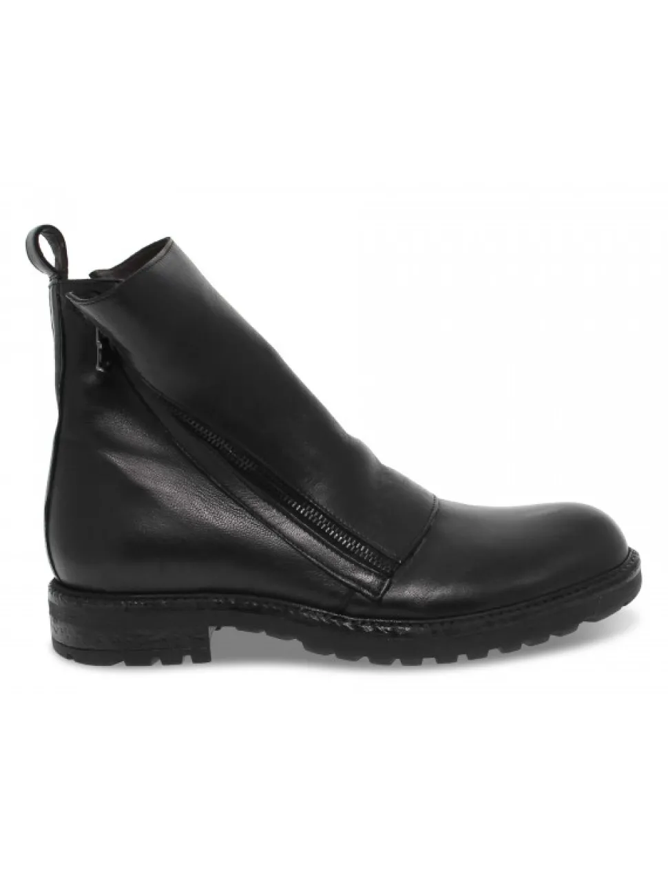 Jp David Low Boot Beatles 2 Zip In Black Leather^Men Low Boots