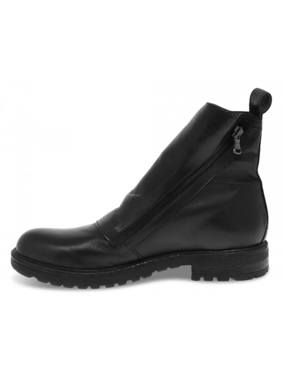 Jp David Low Boot Beatles 2 Zip In Black Leather^Men Low Boots