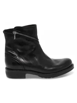 Jp David Low Boot In Black Leather^Women Low Boots