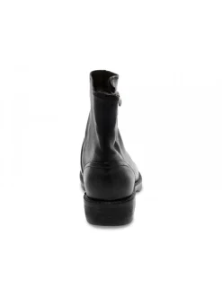 Jp David Low Boot In Black Leather^Women Low Boots
