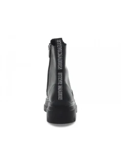 Steve Madden Low Boot Hangout Blk Action Leather In Black Leather^Women Low Boots