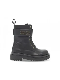 Versace Jeans Couture Low Boot Jeans Couture Drew In Black Leather^Women Low Boots