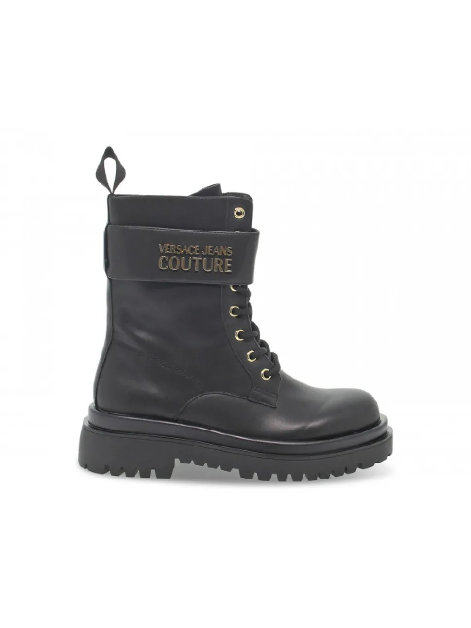 Versace Jeans Couture Low Boot Jeans Couture Drew In Black Leather^Women Low Boots