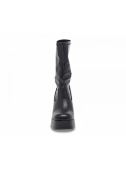 Windsor Smith Low Boot Hidden Black Stretch Up In Black Faux Leather^Women Low Boots