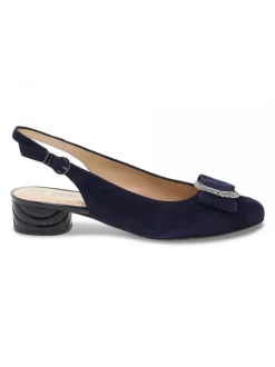 Martina Pump In Blue Suede Leather^Women Pumps