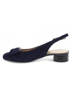 Martina Pump In Blue Suede Leather^Women Pumps
