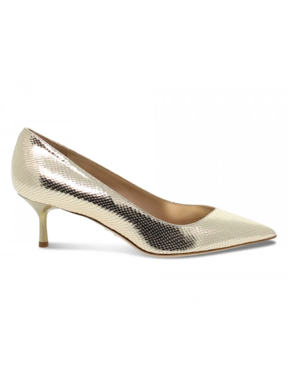Sergio Levantesi Pump Ferragni Wips Rosato In Platinum Laminate^Women Pumps