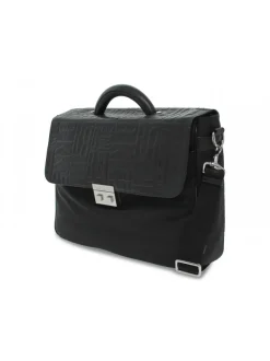 Bikkembergs Purse Brief Case In Black Leather^Men Bags
