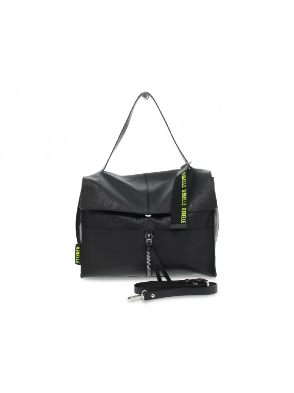 Rebelle Shoulder Bag Clio Satchel L Dollaro In Black Leather^Women Shoulder Bags